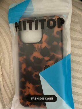 Brown & Black Tortoiseshell Phone 14 pro max Case